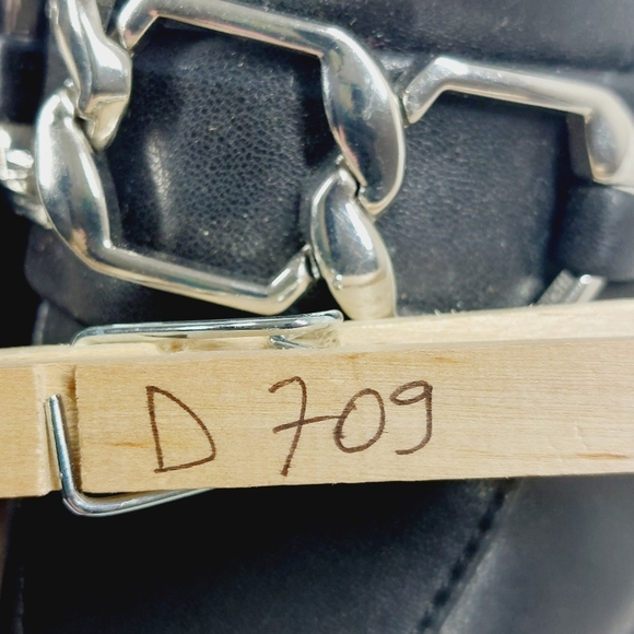 NEW NORDSTROM RACK Oslo Block Heel Pointed Toe Slip On Black Pumps D709 - Picture 13 of 13